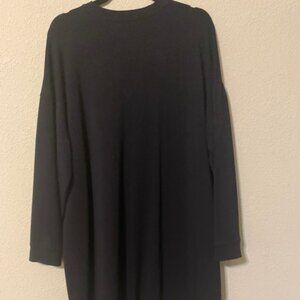 Soft Black Knee Length Pull Over Dress